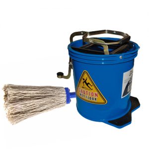 cleaning mop and bucket